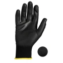 Liscombe Black Polyamide Work Gloves Size 9 with Polyurethane Coating LN614-09