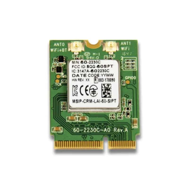 Ezurio ST60-2230C-P WLAN Module 802.1X 1Mbps Data Rate UART Interface 1.8V Supply Taiwan ST60-2230C-P