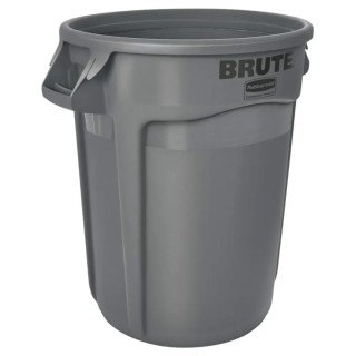 Rubbermaid Commercial Products BRUTE Grey Polyethylene Waste Bin 121.1L Capacity FG263200GRAY