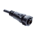 Amphenol Industrial Sensor Actuator Cable 5 Contacts 1m PVC Jacket Black 300V IP68 BD-05AFMM-QL8D01