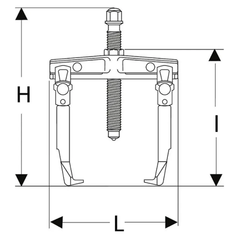 Facom Gear Bearing Puller with 10 t Force Capacity, 50 to 230 mm Range, 1-Piece U.310-230N