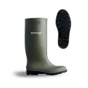 Dunlop Green Unisex Safety Boots 7 UK, EU 41, PVC Upper and Sole, Steel Midsole, Water Resistant, CE Certified 380VP.41