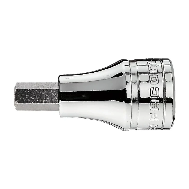 Facom Hexagon Socket 7.94 mm, 1/2 in Drive, Square Drive Type, Bright Chrome with Phosphate Finish ST.5/16