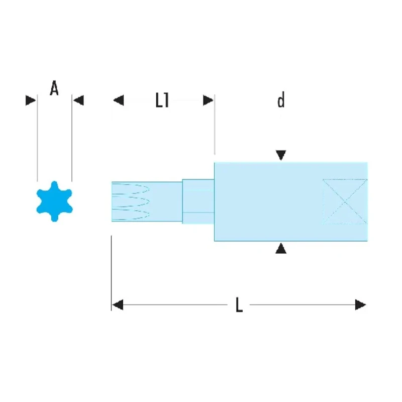 Facom 1/4 in Drive 5 mm Hexagon Square Socket Chrome Vanadium Steel 37mm Overall Length RTM.5GRP