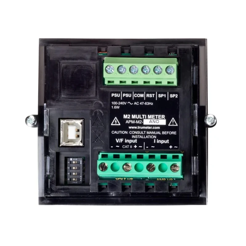 Trumeter APM LCD Digital Panel Multifunction Meter for MPS, Frequency, Voltage, 68 mm x 68 mm APM-M2-ANO