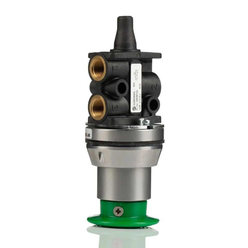 Norgren Push Button Pneumatic Manual Control Valve 03 Series, G 1/8 Port, 3/2 Valve Function, Zinc Alloy Body, III 03036702