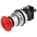 Norgren Push Button Pneumatic Manual Control Valve 03 Series, G 1/8 Port, 3/2 Valve Function, Polyamide Body, Red 03036602