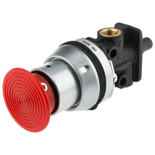 Norgren Push Button Pneumatic Manual Control Valve 03 Series, G 1/8 Port, 3/2 Valve Function, Polyamide Body, Red 03036602