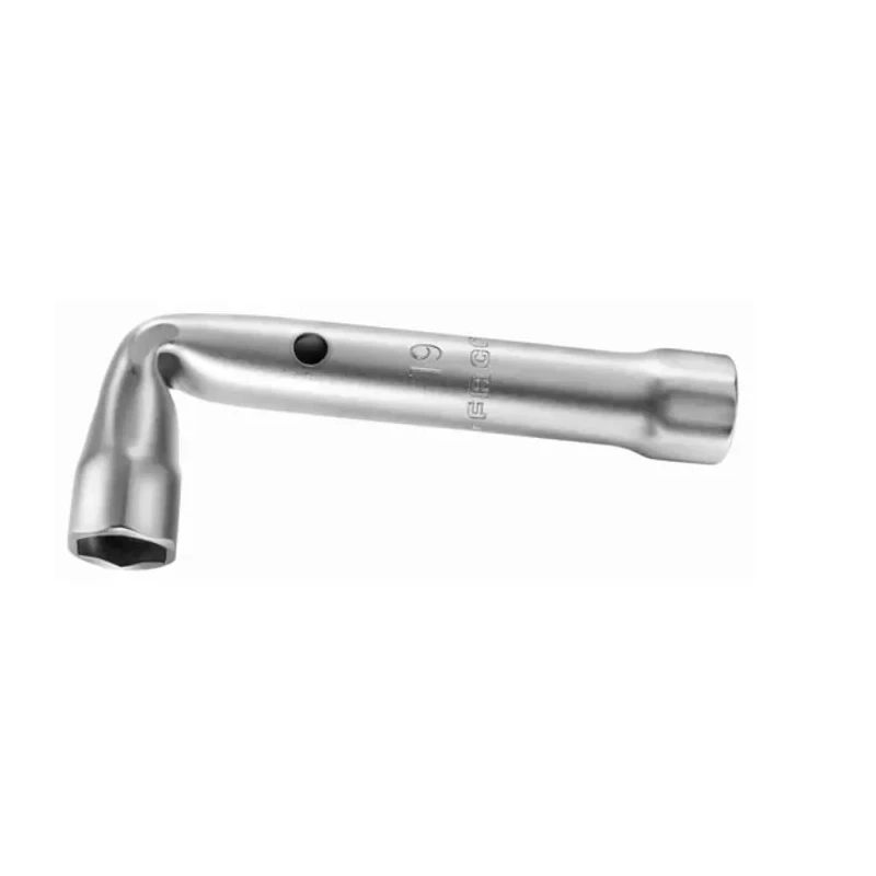 Facom Tubular Angle Box Spanner 4mm Size, 95mm Overall Length, Polished Satin Chrome Finish 92A.4