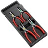 Facom 4-Piece Circlip Plier Set, 175mm Overall Length, ESD Safe, Steel, Comfort Grip Handles MOD.PCSN