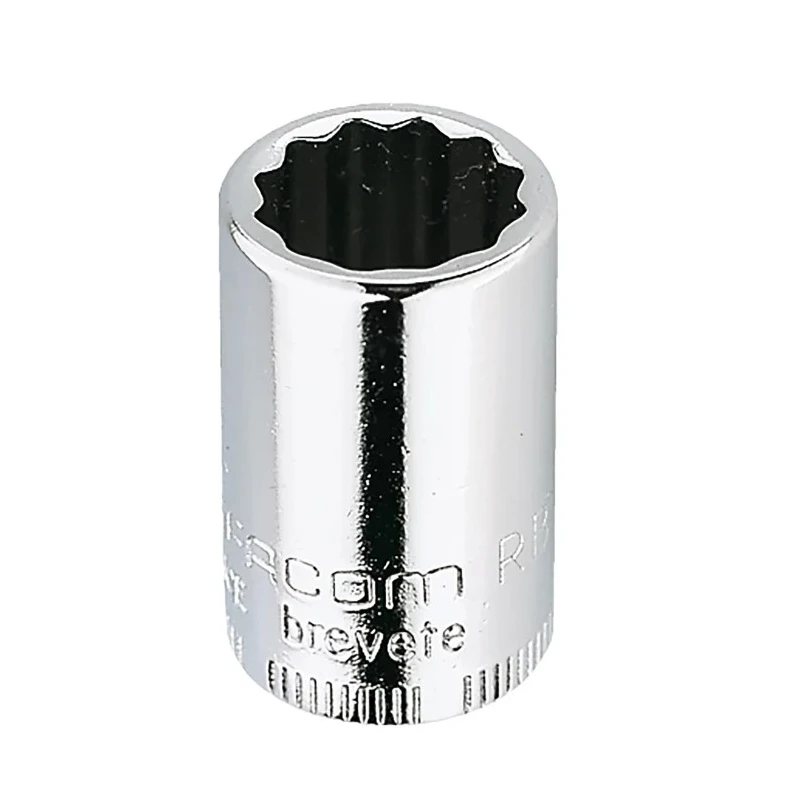 Facom 1/4 in Drive 5/16 in 12 Point Square Chrome Vanadium Steel Socket, 22mm Overall Length RB.5/16
