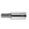 Facom 1/4 in Drive 3 mm Bit Square Socket, Bright Chrome with Phosphate Finish, 37mm Overall Length RT.3