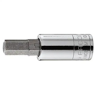 Facom 1/4 in Drive 7 mm Bit Square Socket with 37mm Overall Length RT.7