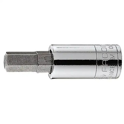 Facom 1/4 in Drive 7 mm Bit Square Socket with 37mm Overall Length RT.7
