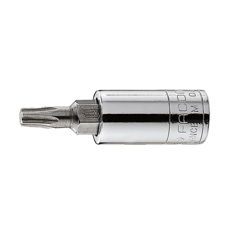 Facom 1/4 in Drive T10 Torx Square Socket 37mm Overall Length RX.10