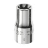 Facom 1/4 in Drive E6 Standard Square Socket, 22mm Overall Length RTX.6