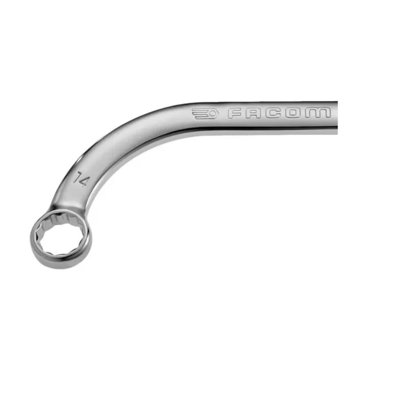 Facom Metric Half Moon Offset Ring Spanner 14 x 16 mm Chrome Finish 184mm Overall Length 57.14X16