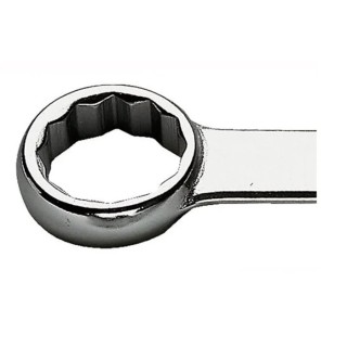 Facom Ring Spanner 21 x 23 mm Offset Head Chrome Finish 12-Point 240mm Overall 59.21X23