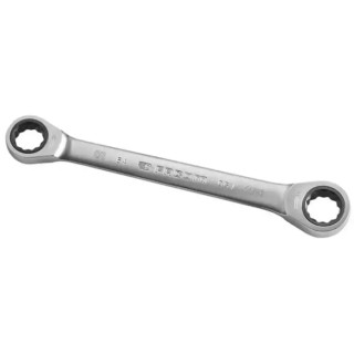 Facom Double Ended Ring Spanner 15.88 x 17.46 mm, Satin Chrome Finish, 210mm Overall Length 64.5/8X11/16
