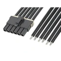 Molex Wire to Board Cable 6 Way Female Mega-Fit to 6 Way Female Unterminated Nylon Jacket Black 300mm 600V 216401-1062