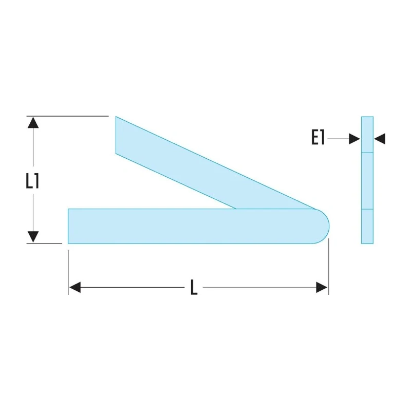 Facom Metric Engineer Square 24 mm Blade Length, 15 mm Thickness, Model 817.25