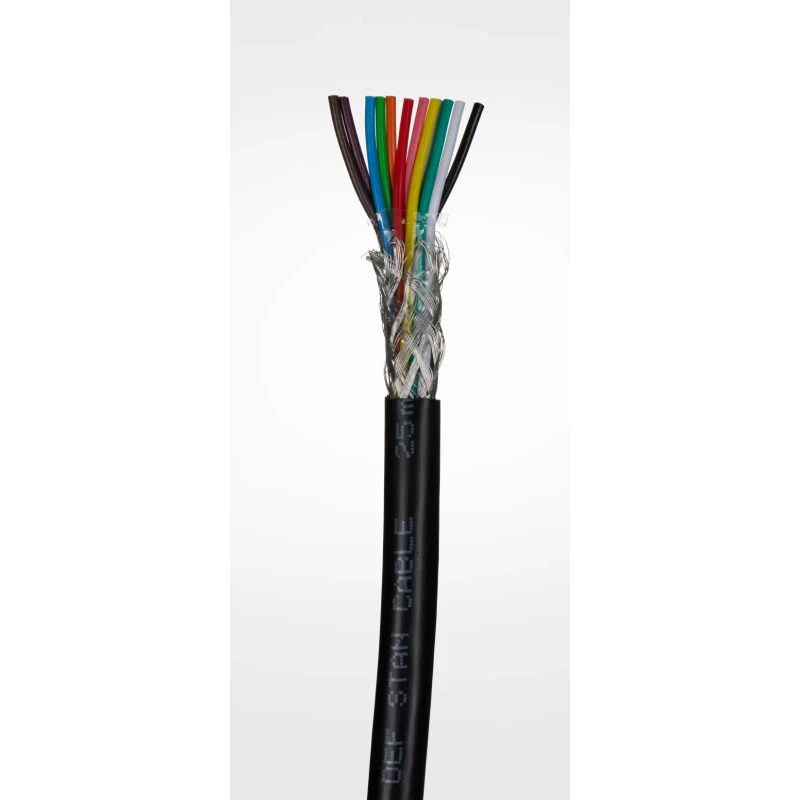 RS PRO DEF STAN Multi-Core Industrial Cable 12 Cores 0.22mm² Screened 25m Black Polyvinyl Chloride Sheath 236-9248