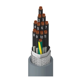 Alpha Wire Xtra-Guard FLEX Performance Cable Multi-Core Industrial Cable 12 Cores Screened 600V 30.5m 14.1mm 901812CY SL005