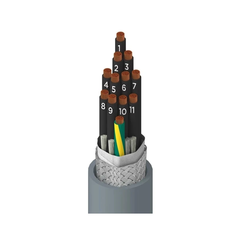 Alpha Wire Xtra-Guard FLEX Performance Cable Multi-Core Industrial Cable 12 Cores Screened 600V 30.5m 14.1mm 901812CY SL005