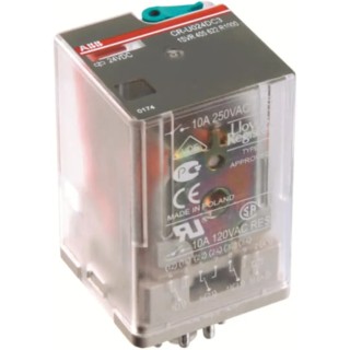 ABB CR Series Electromechanical Interface Relay DIN Rail Mount 110V AC Coil SPDT Contact 1SVR405622R7000 CR-U110AC3