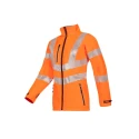 Sioen Women's Orange Hi Vis Jacket Waterproof Polyester Softshell Jerica Series S101-547A-S