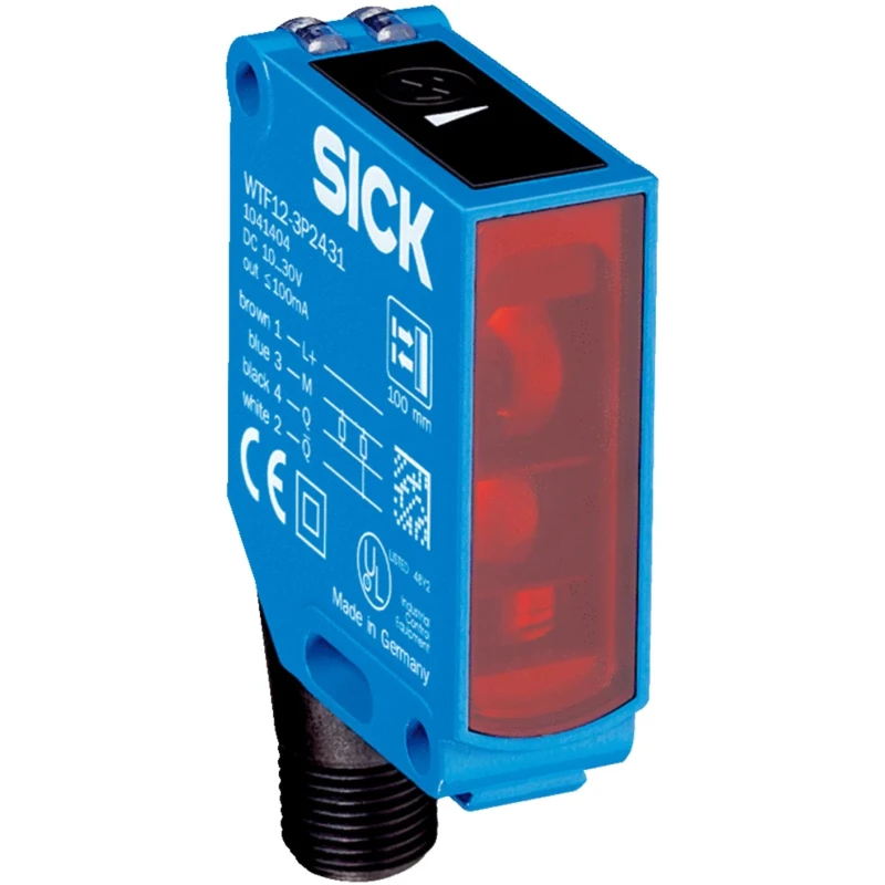 SICK Foreground Suppression Photoelectric Sensor, Block Sensor, 30 mm to 175 mm Detection Range, PNP Output WTF12-3P1131