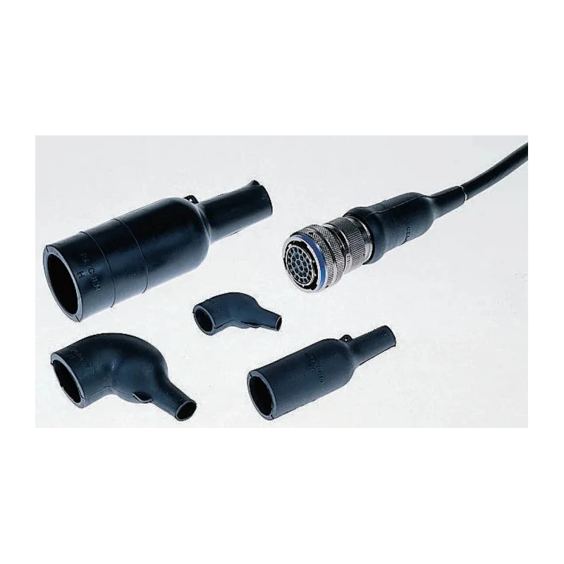 TE Connectivity Heat Shrink Boot 222K1 Black Fluid Resistant Elastomer 10-43 mm 90°C Shrink Temperature 222K132-25-0