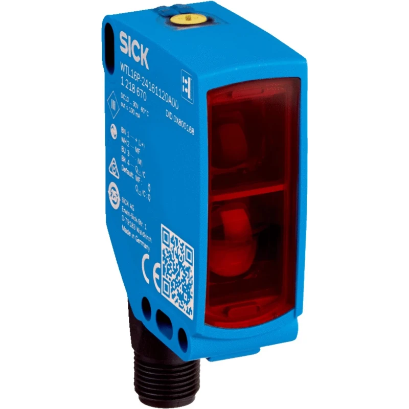 SICK Background Suppression Photoelectric Sensor Block Style 10 mm to 500 mm Detection Range NPN Output WTL16P-24161120A00