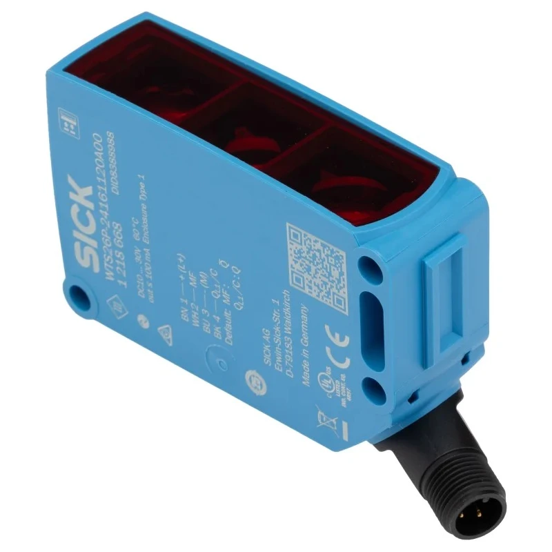 SICK Background Suppression Photoelectric Sensor Block Style 10 mm to 1 m Detection Range NPN Output IP69 WTS26P-24161120A00