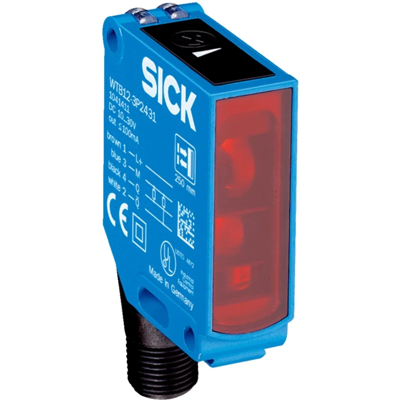 SICK Background Suppression Photoelectric Sensor, Block Sensor, 20 mm to 600 mm Detection Range, NPN Output WTB12-3N2411