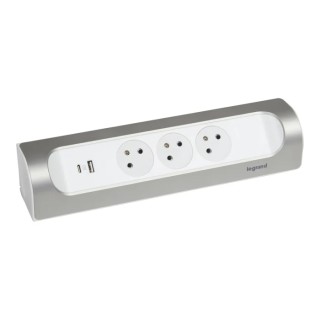 Legrand 3 Socket Type E Extension Lead 16A 3680W Shock Resistant IK 04 049409