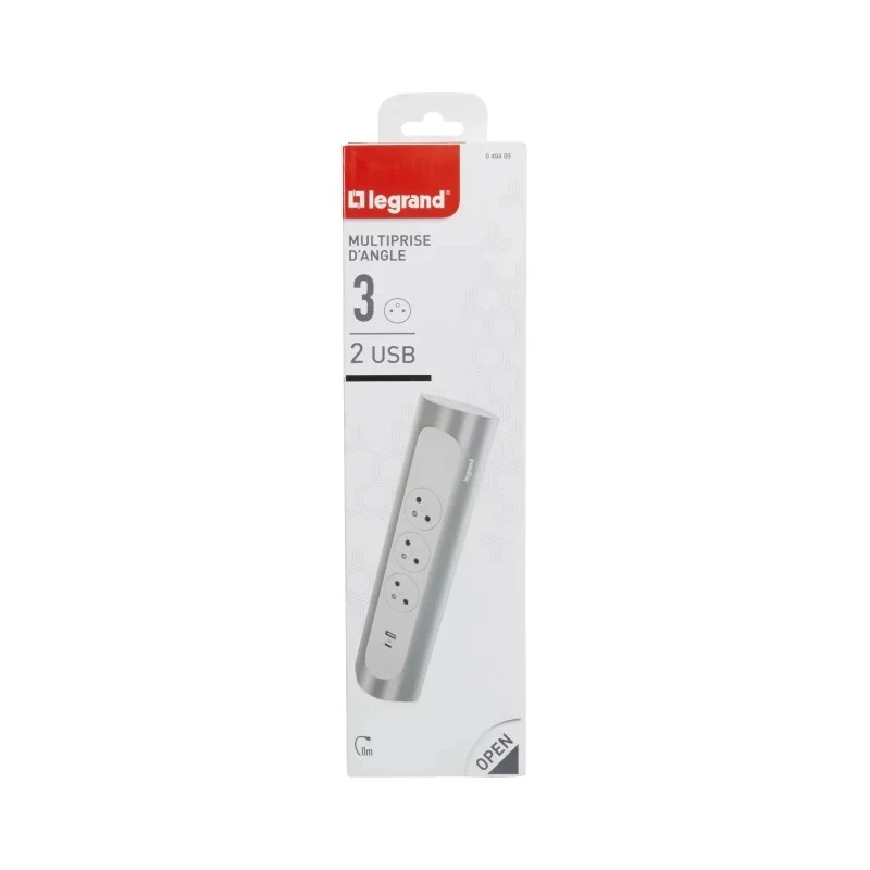 Legrand 3 Socket Type E Extension Lead 16A 3680W Shock Resistant IK 04 049409