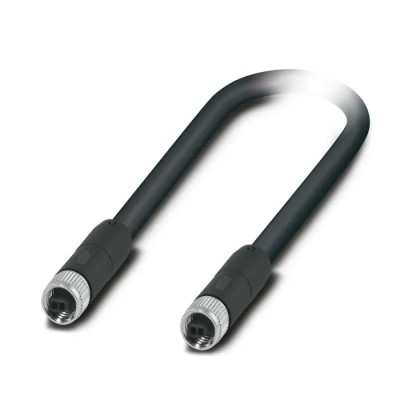 Phoenix Contact SPE Ethernet Cable 2 Core, Shielded Screened, Black Jacket, 2 m Length, Single Pair Ethernet CatB 1217530