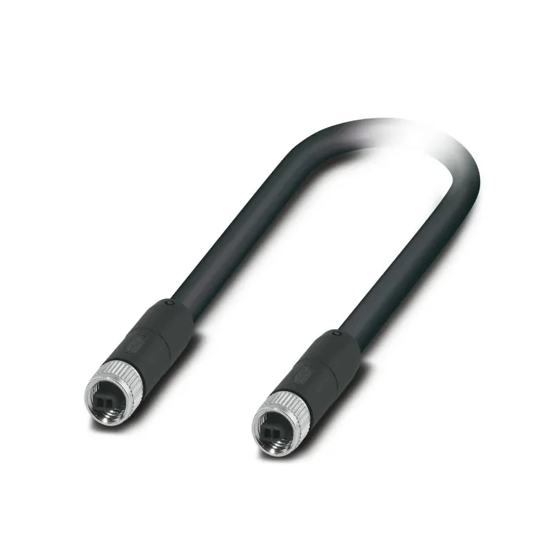 Phoenix Contact SPE Ethernet Cable 2 Core, Shielded Screened, Black Jacket, 2 m Length, Single Pair Ethernet CatB 1217530