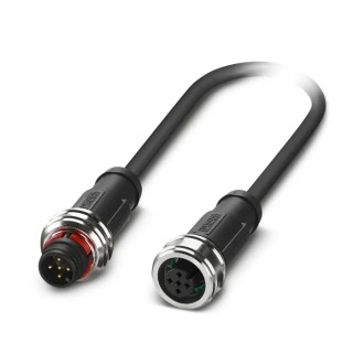 Phoenix Contact Male 5 Way Push Pull to Female 5 Way Sensor Actuator Cable 1.5m 60V IEC 61076-2-101 1224208