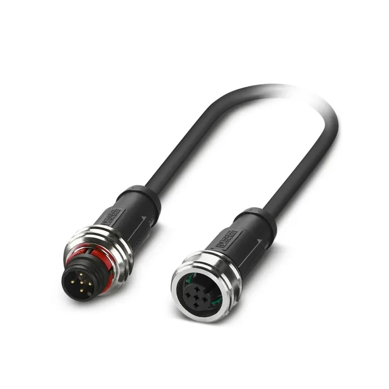 Phoenix Contact Male 5 Way Push Pull to Female 5 Way Sensor Actuator Cable 1.5m 60V IEC 61076-2-101 1224208