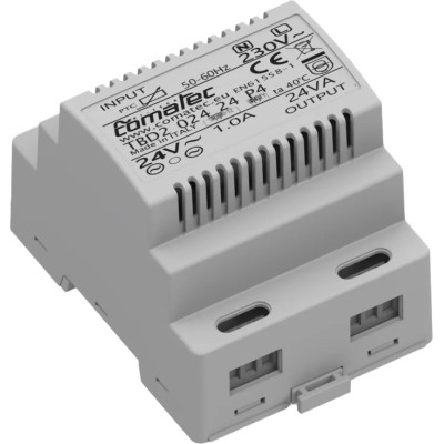 Comatec DIN Rail Transformer 230 V ac Primary, 24 V ac Secondary, 24 VA Power TBD202424P4