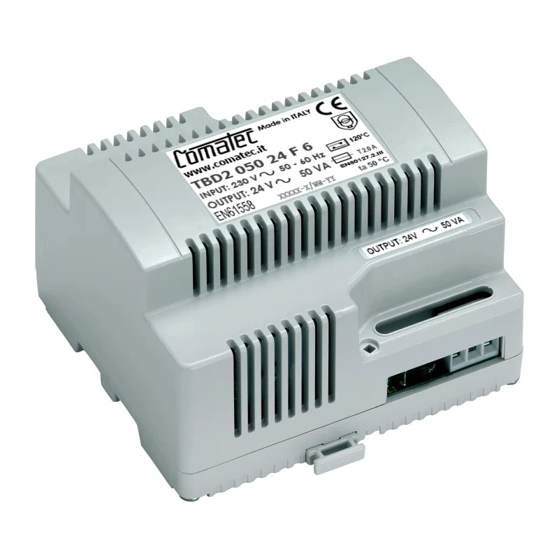 Comatec 50 VA DIN Rail Transformer, 230 V ac Primary, 24 V ac Secondary, EN61558-1, EN55032/B, EN61000-3-2(3) EN55024
