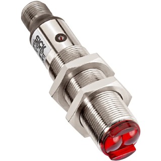 SICK Background Suppression Photoelectric Sensor, Barrel Sensor, 25 mm to 140 mm Detection Range, PNP Output VTB18-4P1240