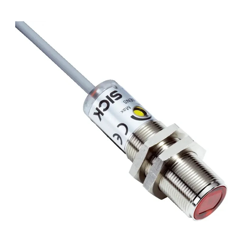 SICK Background Suppression Photoelectric Sensor Barrel Sensor 10 mm to 350 mm PNP 4-Wire Metal Housing IP67 VTB180-2P41112