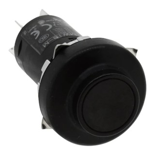 Idec MW Series Panel Mount Black Flush Push Button Switch DPDT IP66 MW1B-A12B