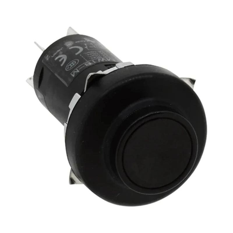 Idec MW Series Panel Mount Black Flush Push Button Switch DPDT IP66 MW1B-A12B