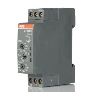 ABB CT-C Series DIN Rail Snap-On Multifunction Timer Relay 1A 24 to 240 V AC 0.1 to 10 s 1SVR508010R1300