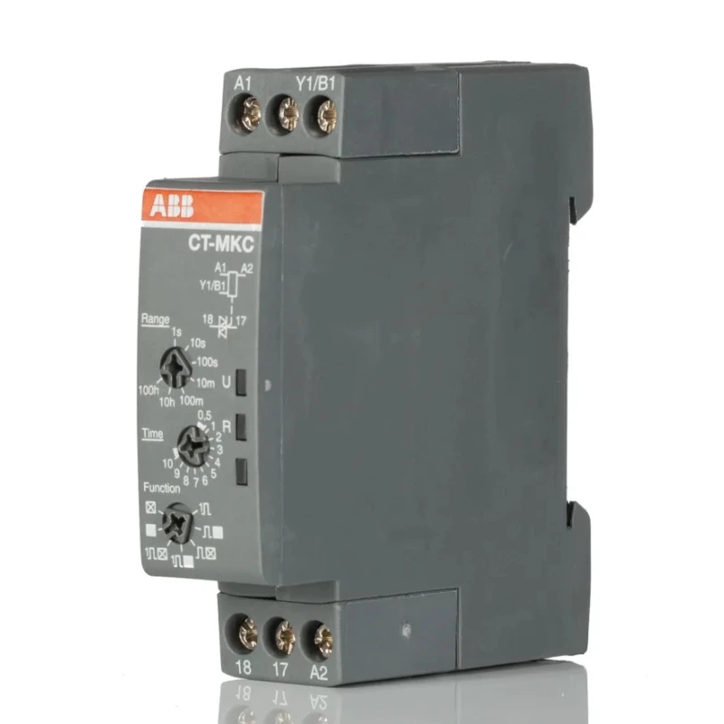 ABB CT-C Series DIN Rail Snap-On Multifunction Timer Relay 1A 24 to 240 V AC 0.1 to 10 s 1SVR508010R1300