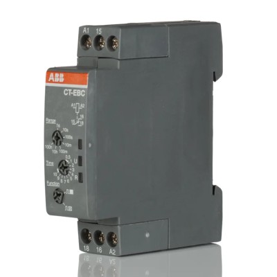 ABB CT-C Series DIN Rail Snap-On Timer Relay 1-Contact SPDT, 110 to 130 V AC, 0.1 to 10 s, 1-Function 1SVR508150R0000